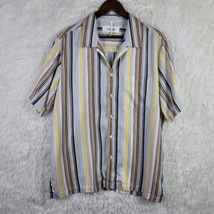 Soulland Mens XL Multicolor Striped Button Up Orson Shirt Casual Retro